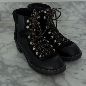 Juicy Couture Black Lace-Up Boots